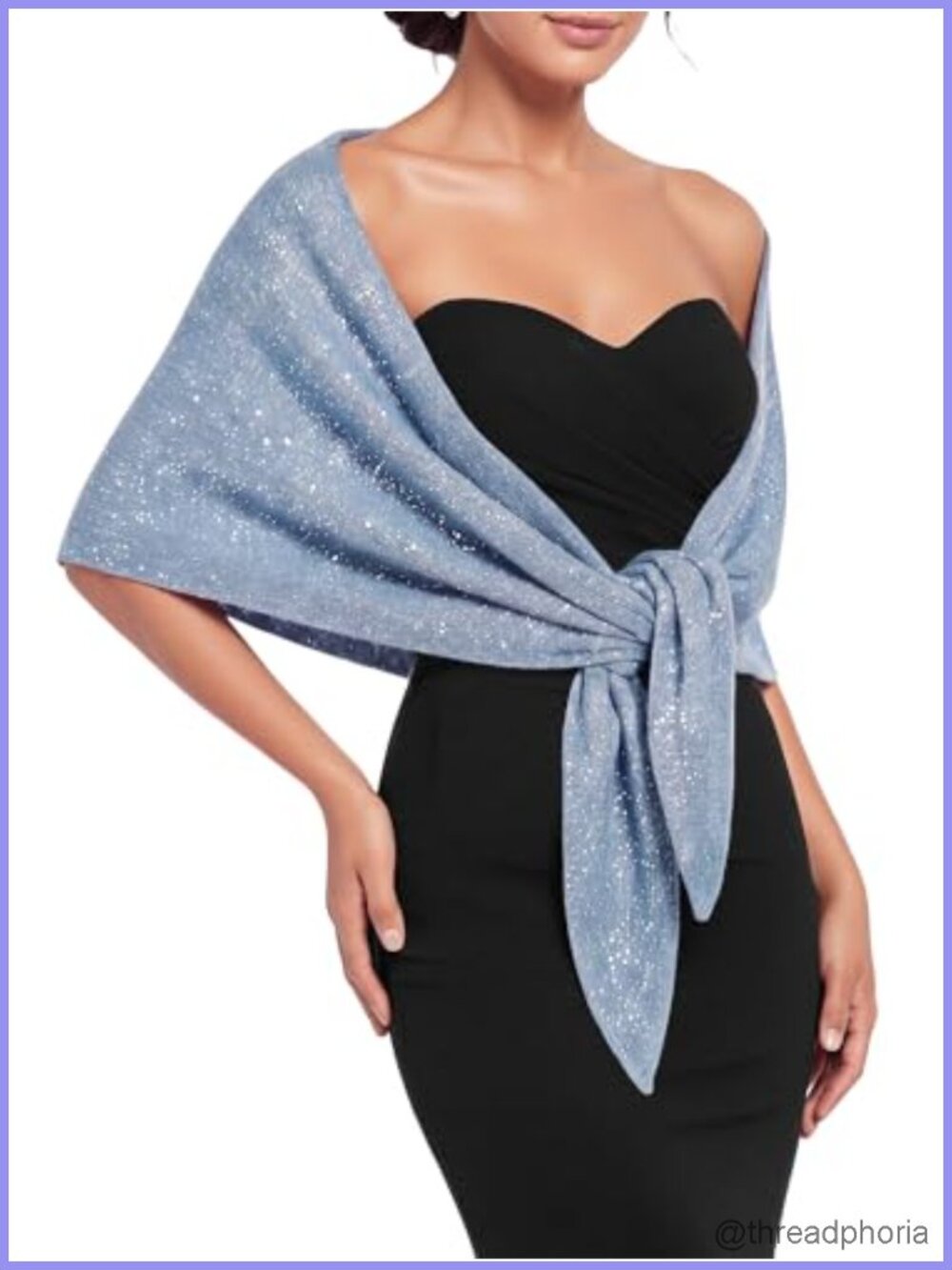 Sequin Triangle Shawl Wrap Poncho Wool Blend Capelet Evening Wedding Cover Up